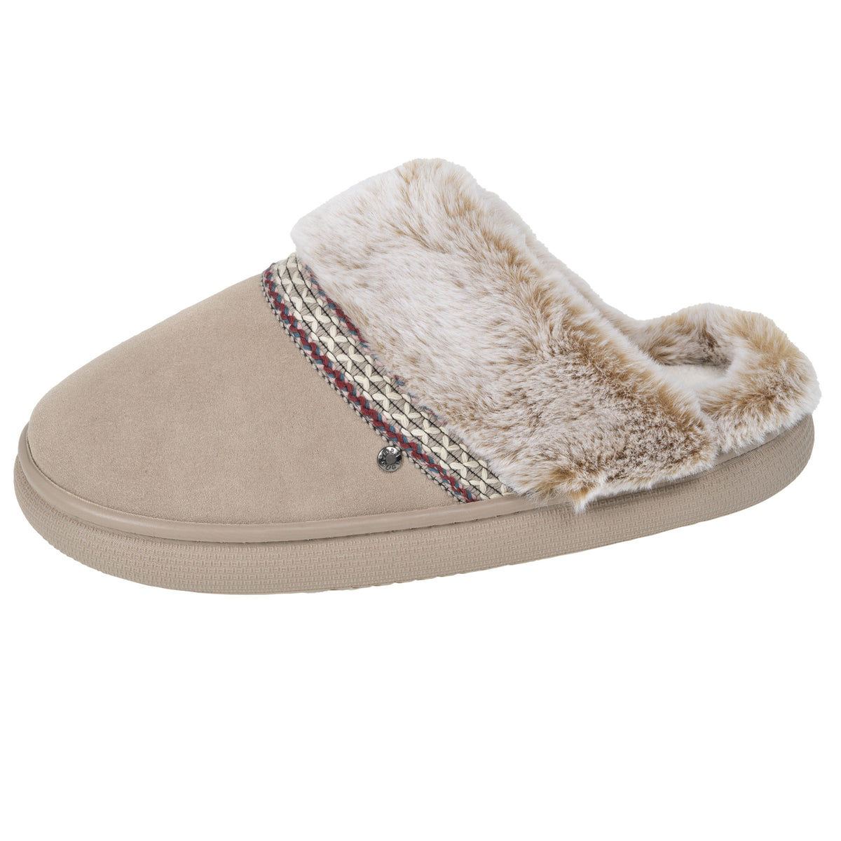 Chaussons Mules Femme BLOUP Beige liseré