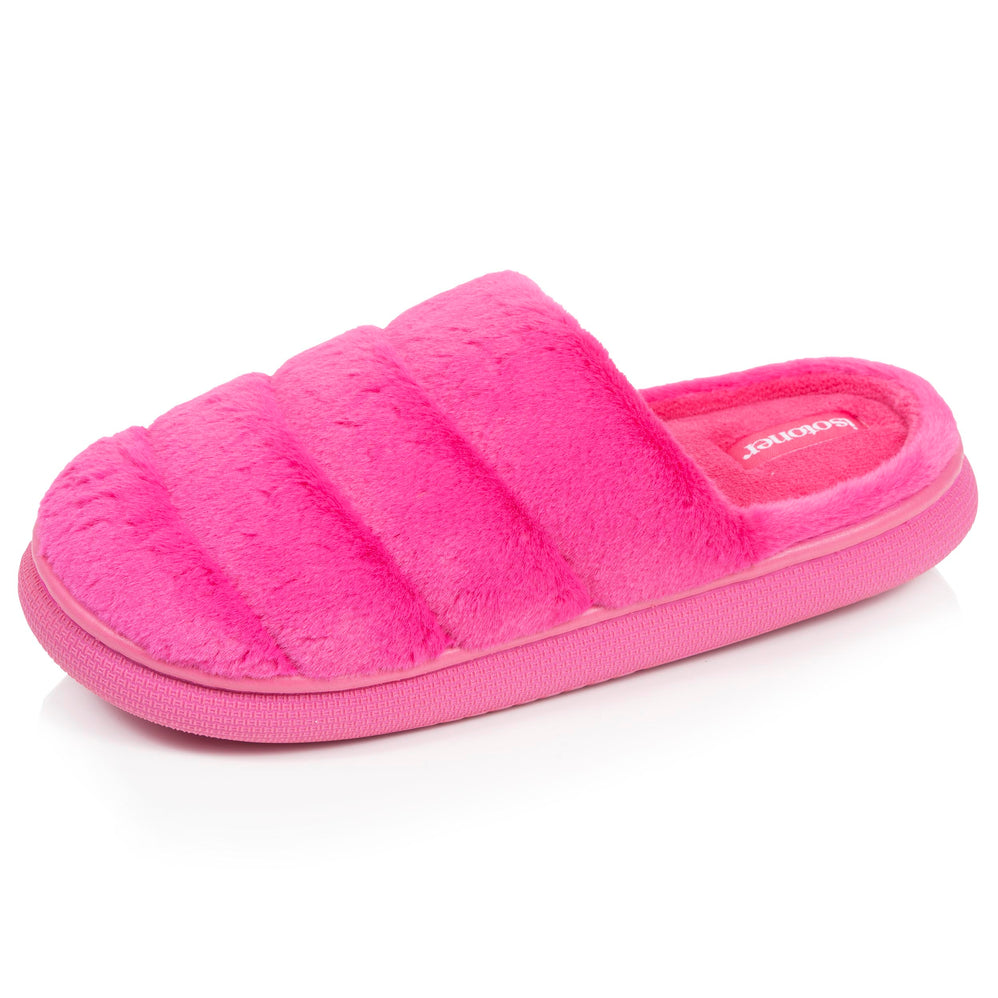 Chaussons Mules Femme BLOUP Fuchsia - Isotoner