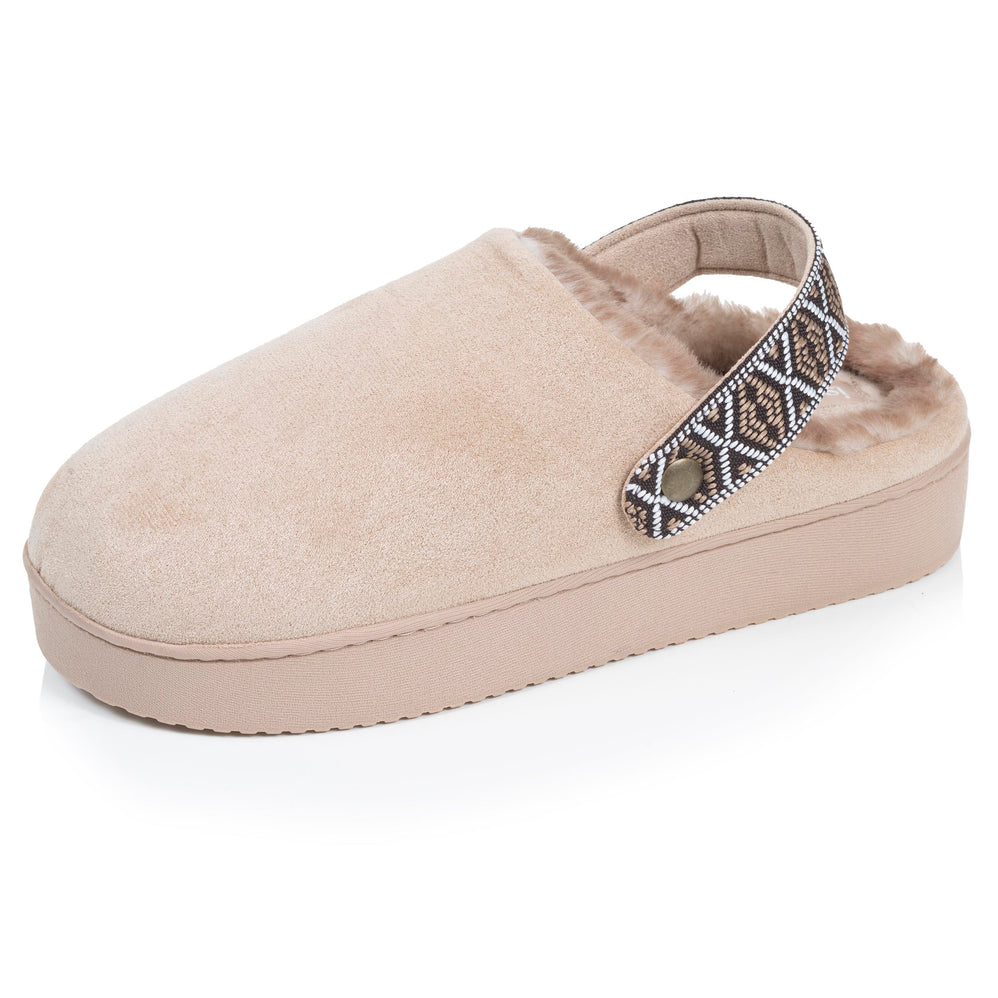 Zapatillas de casa Chinelas plataforma Mujer Beige - Isotoner