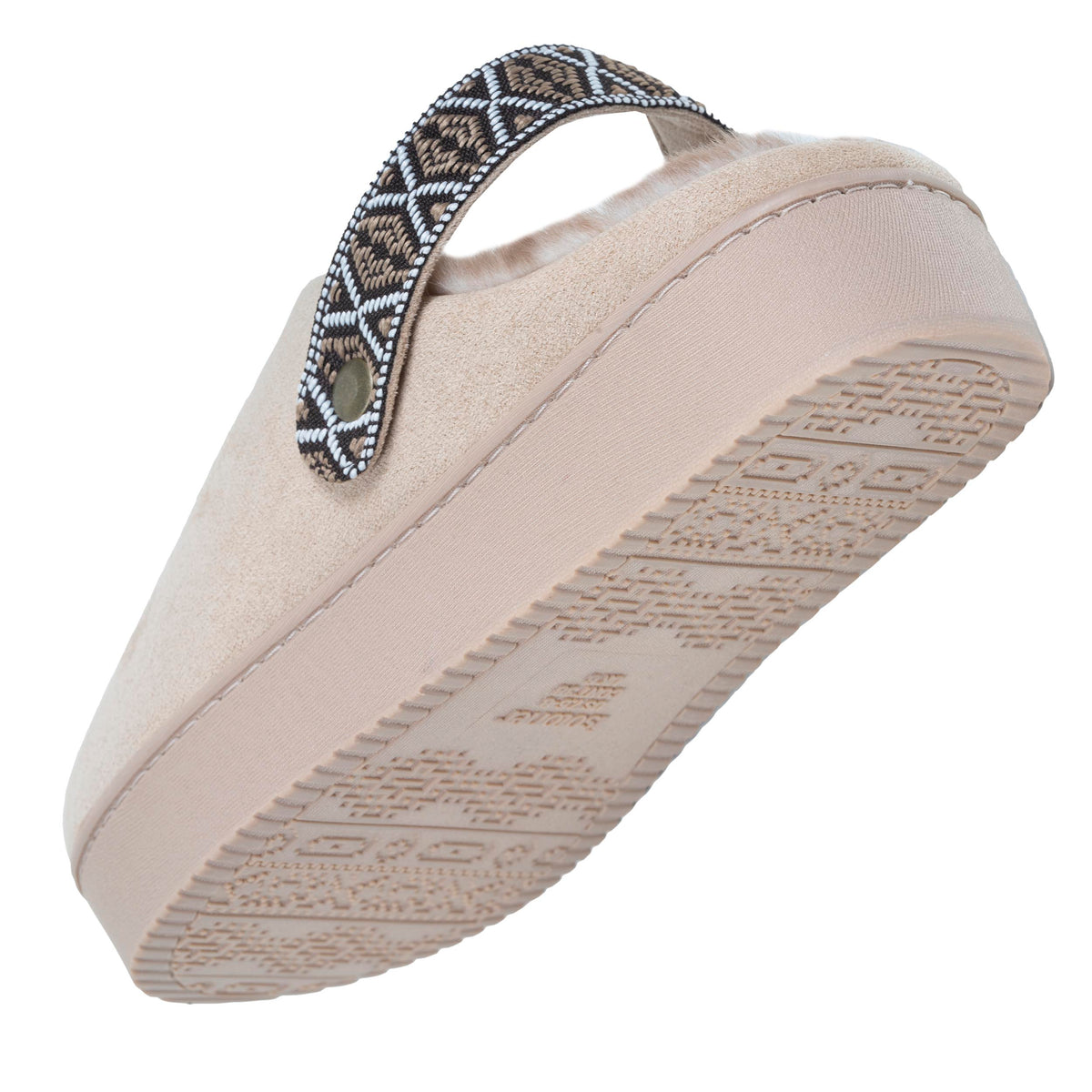 Chaussons Mules plateforme Femme Beige