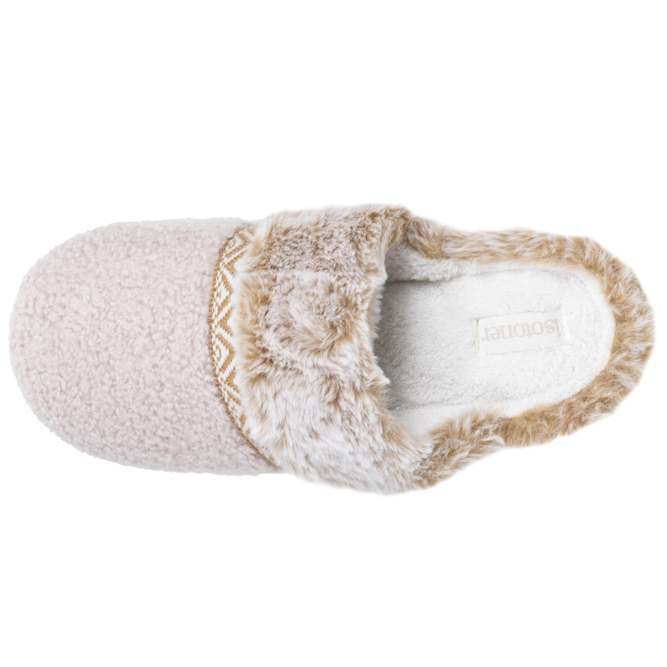 Chaussons Mules crantées Femme Beige