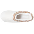 Chaussons Mules plateforme Femme Ivoire liseré