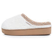 Chaussons Mules plateforme Femme Ivoire liseré