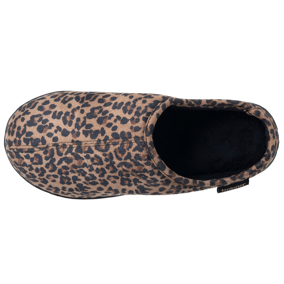 Chaussons Mules plateforme Femme Léopard foncé - Isotoner