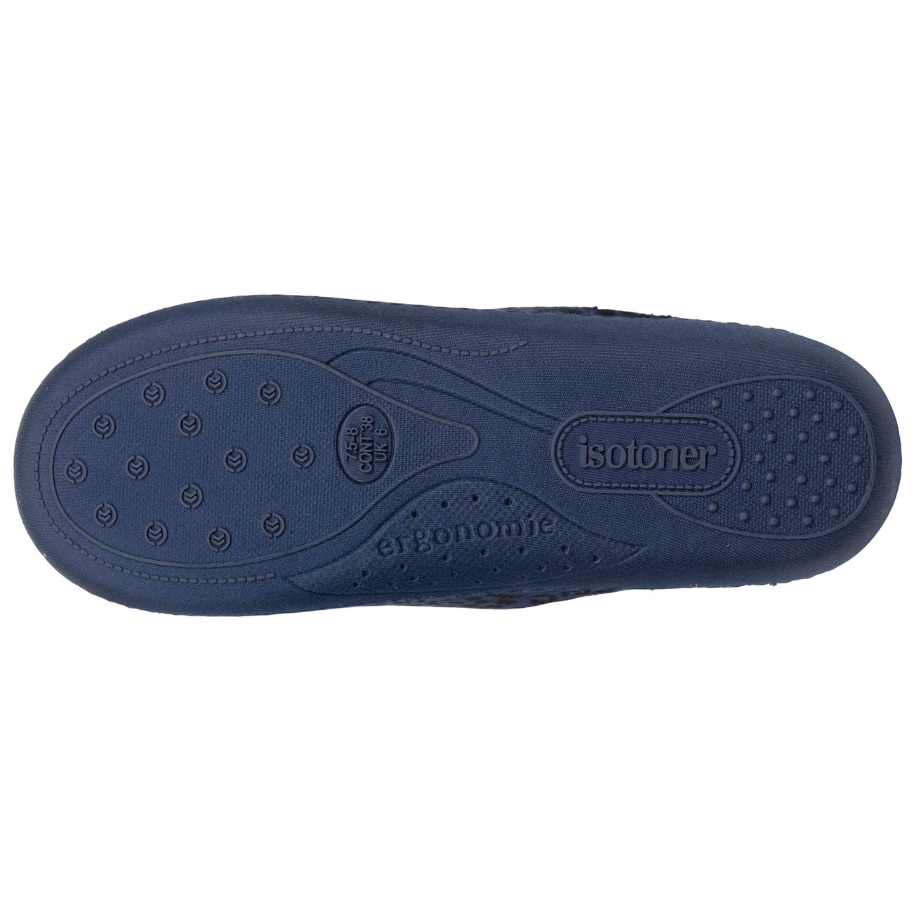 Chaussons Mules Femme Léopard Marine