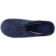 Chaussons Mules Femme Pois Marine