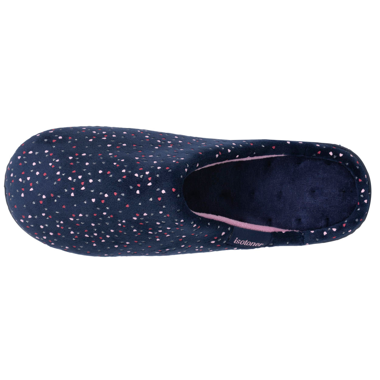 Chaussons Mules Femme Pois Marine