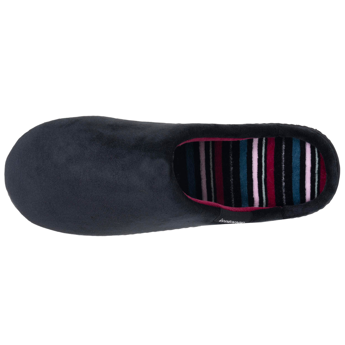 Chaussons Mules Femme Noir Rayures canard