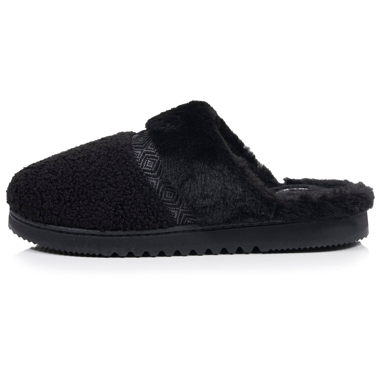 Chaussons Mules crantées Femme Noir