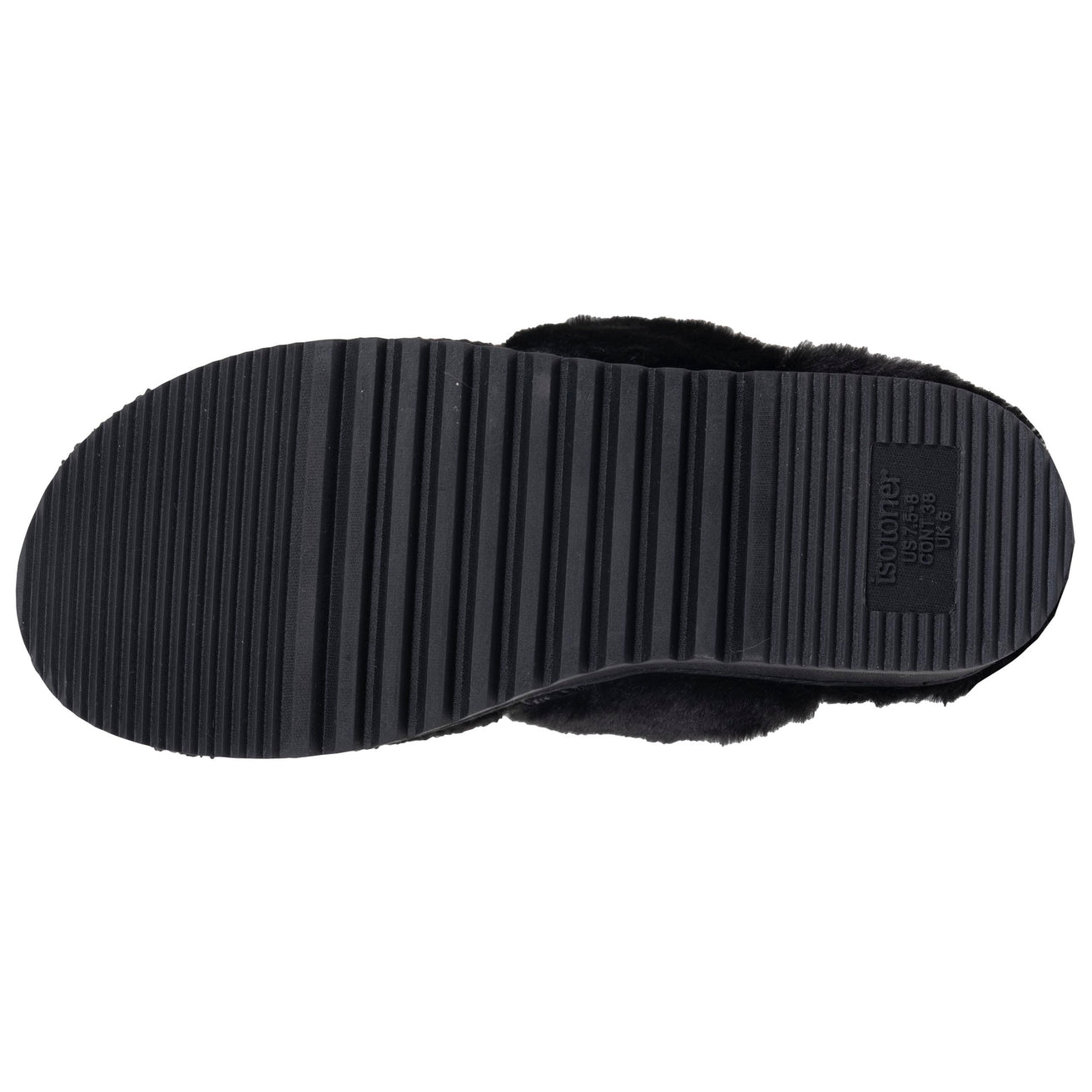 Chaussons Mules crantées Femme Noir