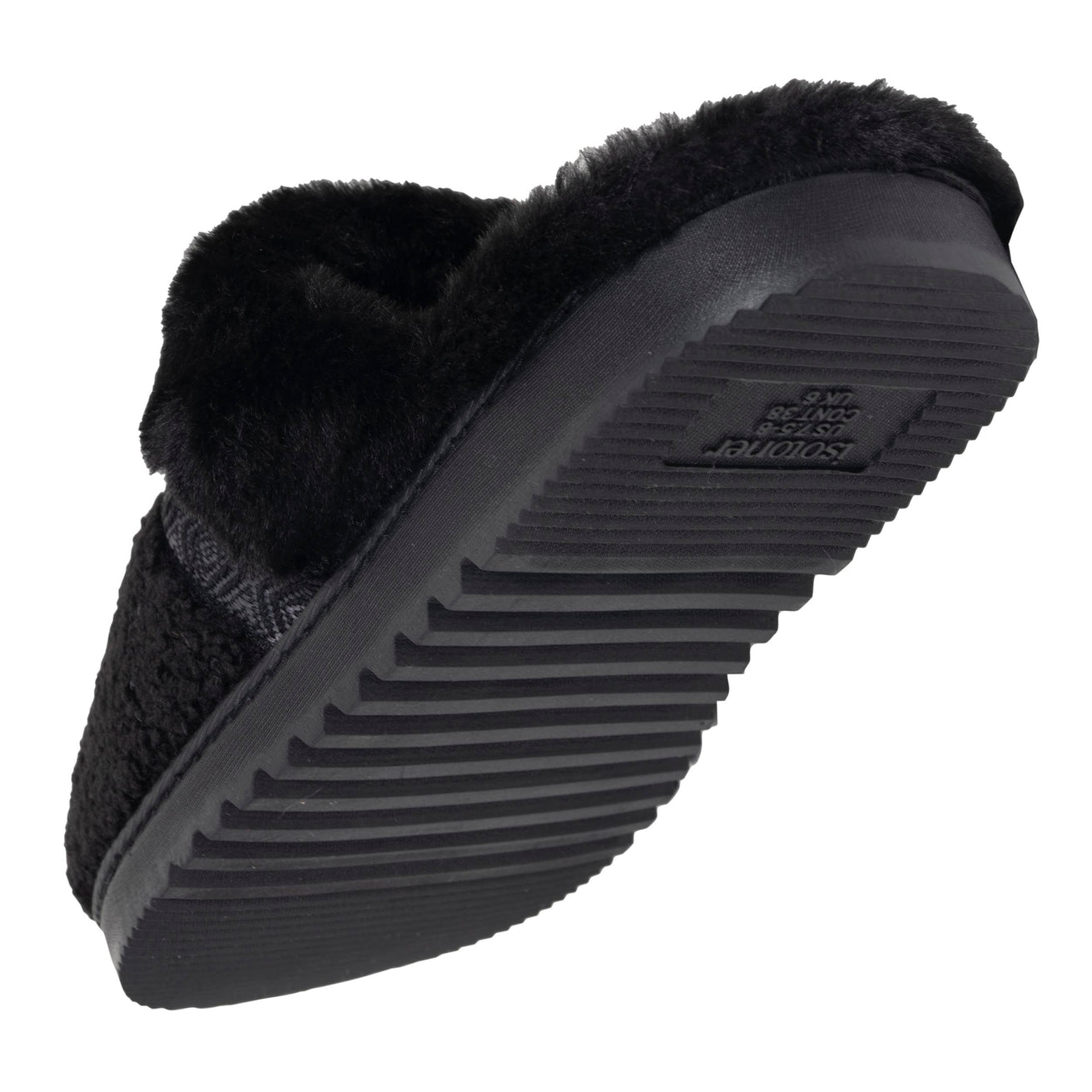 Chaussons Mules crantées Femme Noir