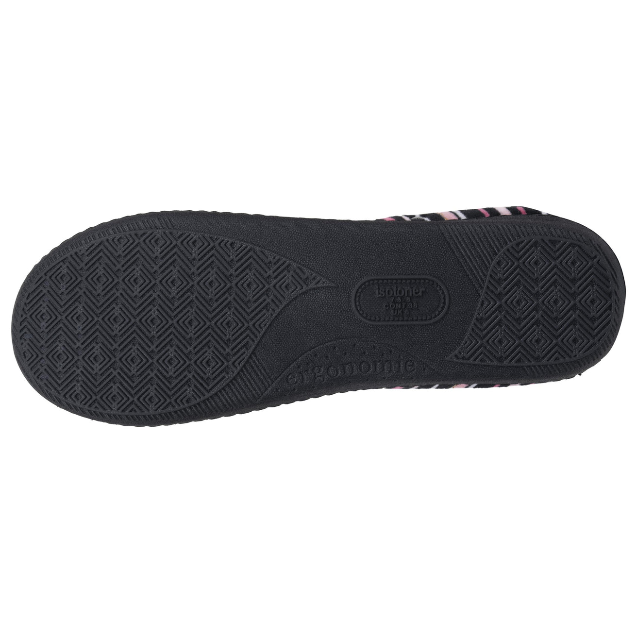 Chaussons Mules Femme Rayures Roses