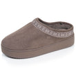 Chaussons Mules plateforme Femme Taupe