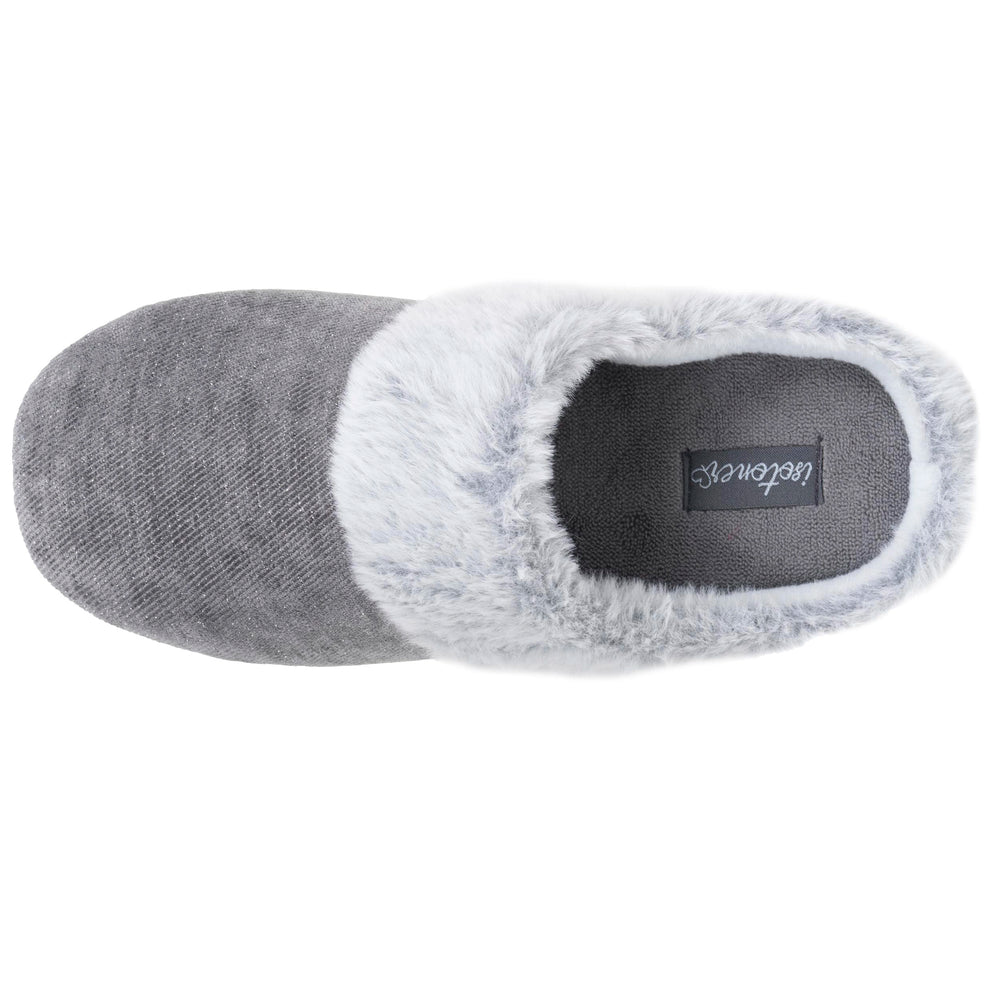 Zapatillas de casa Chinelass Mujer purpurina Gris oscuro - Isotoner
