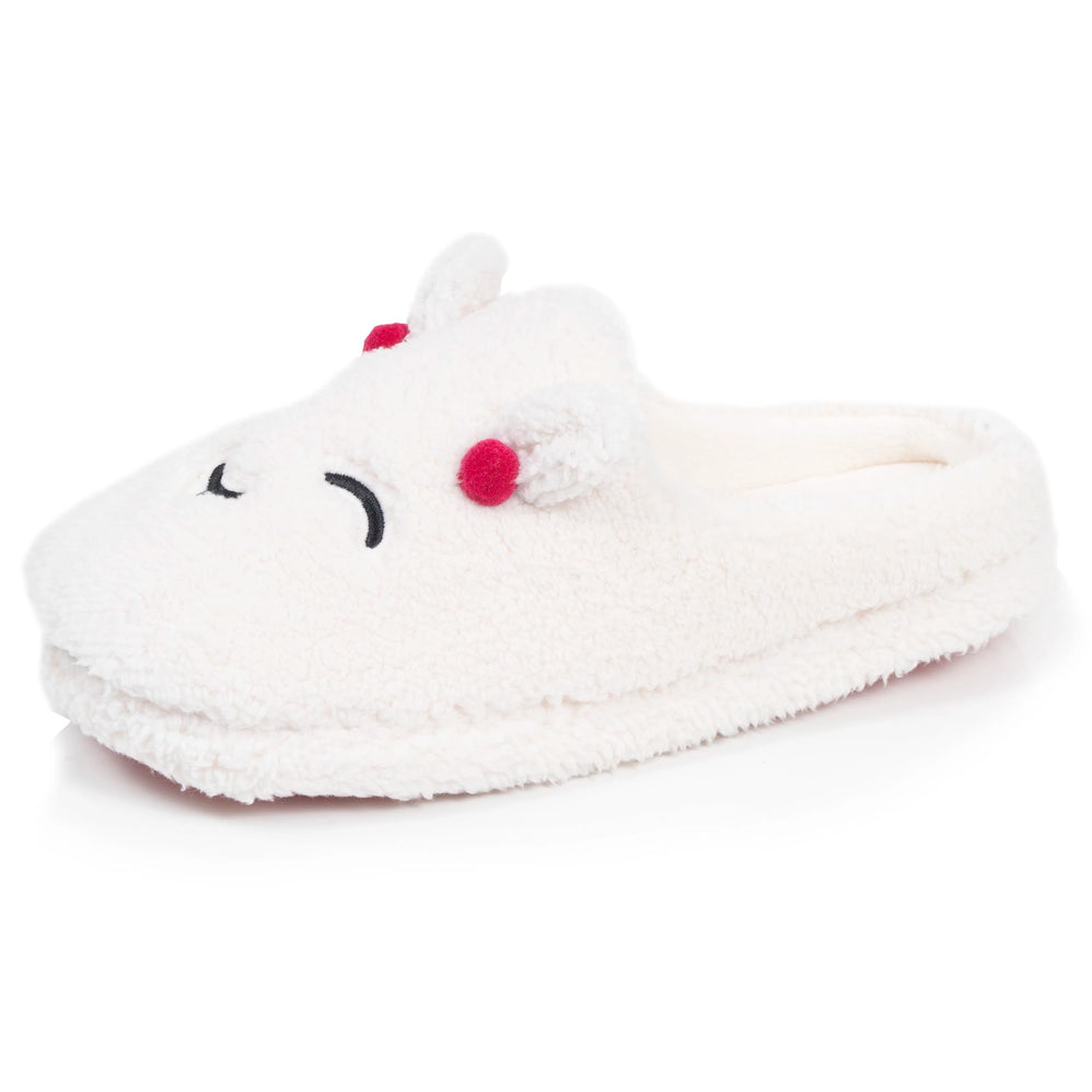 Zapatillas de casa Chinelas Mujer sherpa lama Marfíl - Isotoner