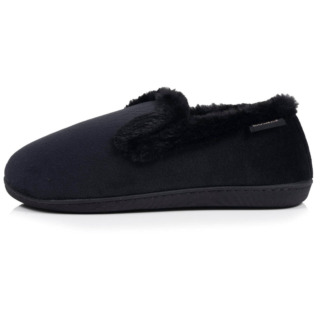 Chaussons Charentaises Femme Velours Noir
