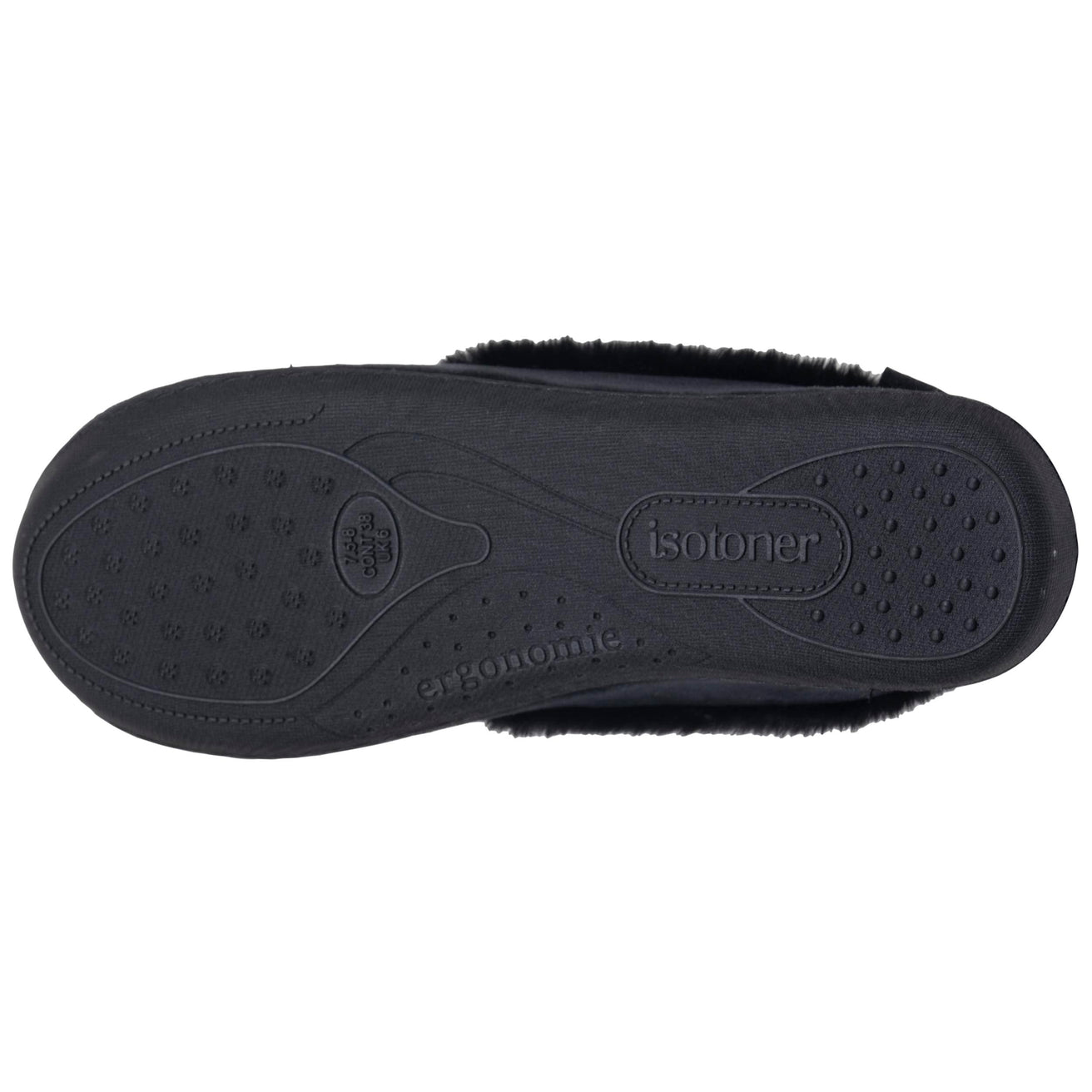 Chaussons Charentaises Femme Velours Noir