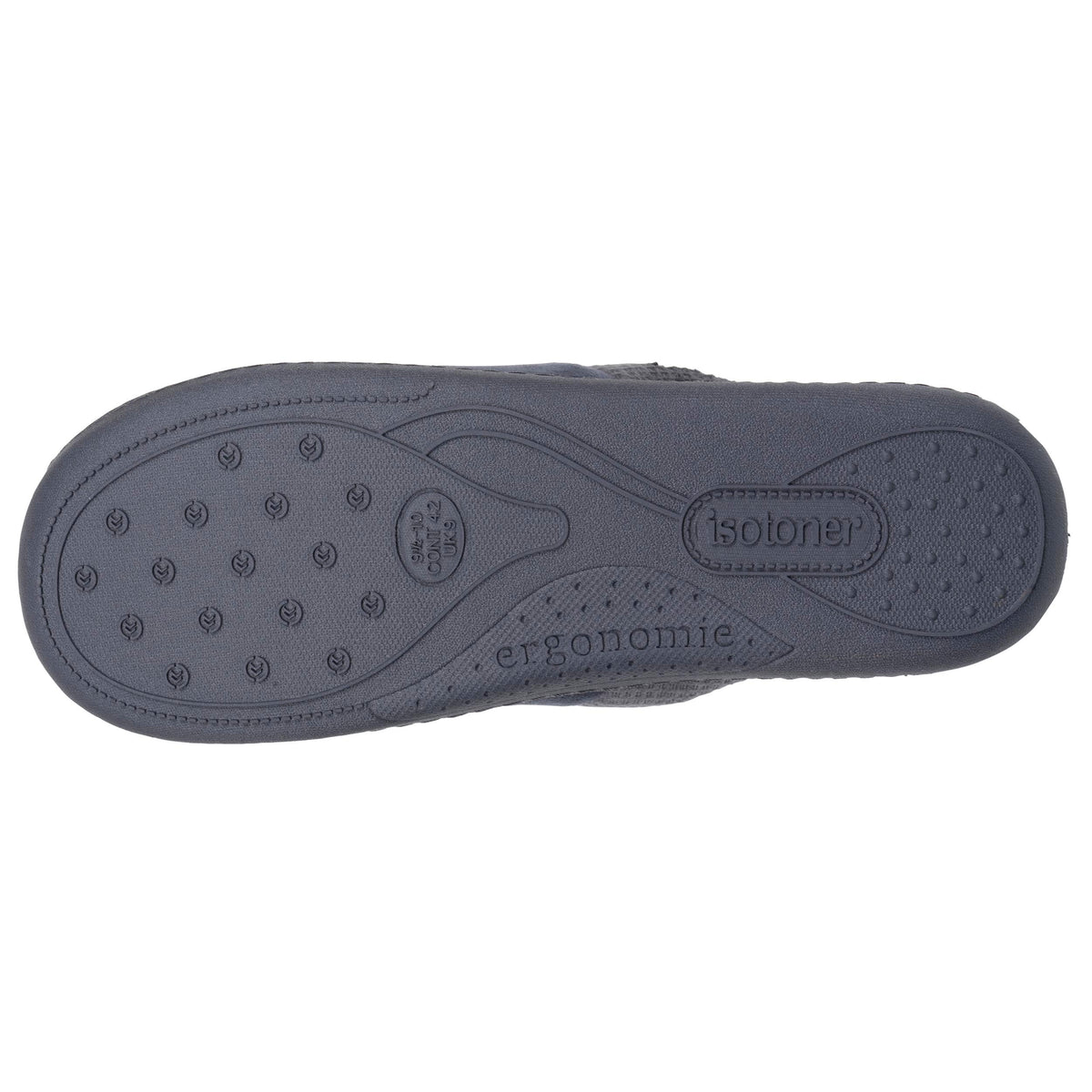 Chaussons Mules Homme Carrés Gris