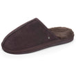 Chaussons Mules Homme Cuir Chocolat
