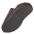 Chaussons Mules Homme Cuir Chocolat