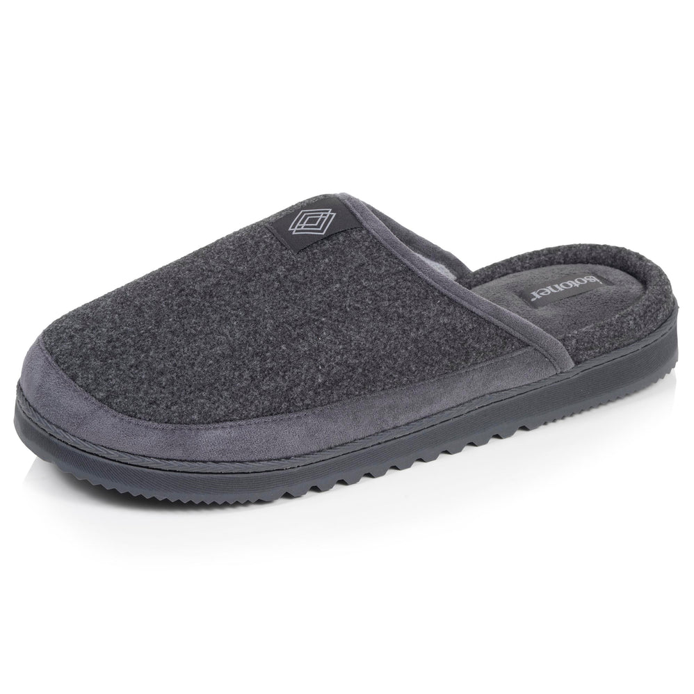 Chaussons Mules Homme Gris semelle crantée - Isotoner