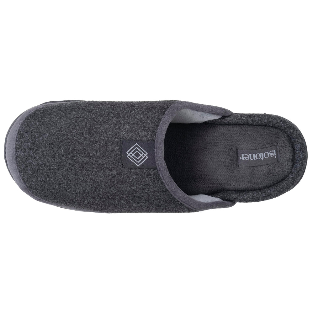 Chaussons Mules Homme Gris semelle crantée - Isotoner
