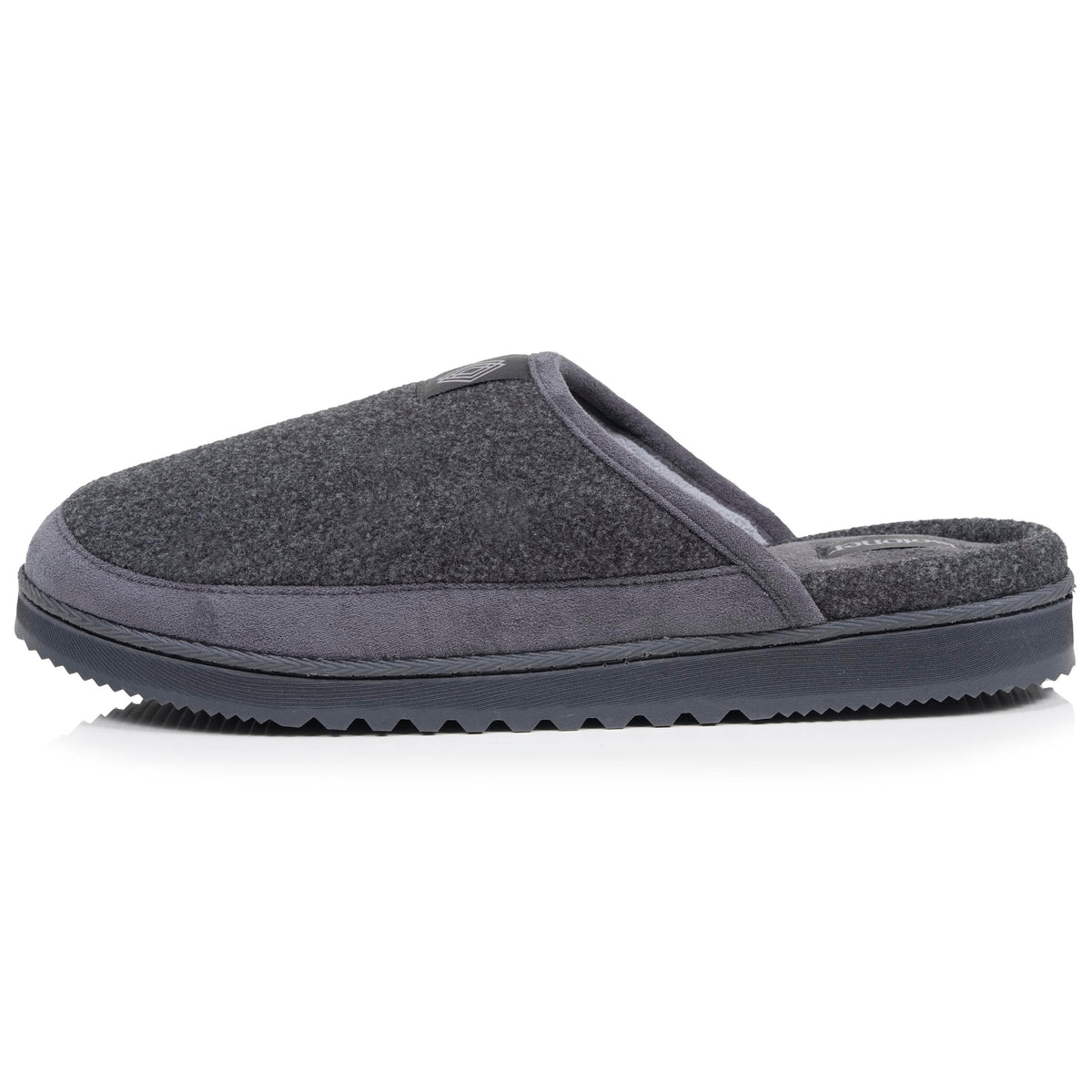 Chaussons Mules Homme Gris semelle crantée
