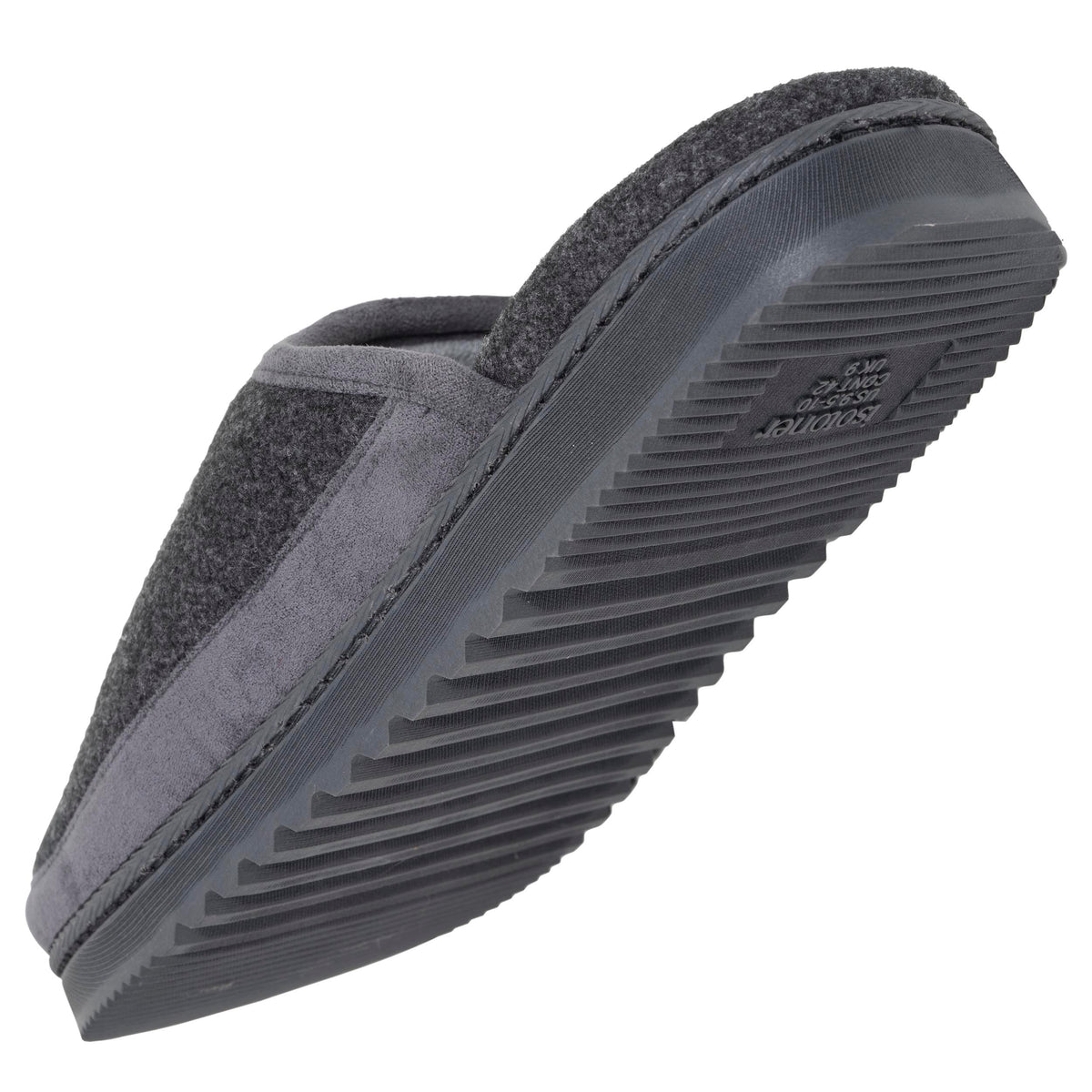 Chaussons Mules Homme Gris semelle crantée