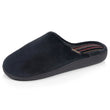 Chaussons Mules Homme Noir Rayures bordeaux