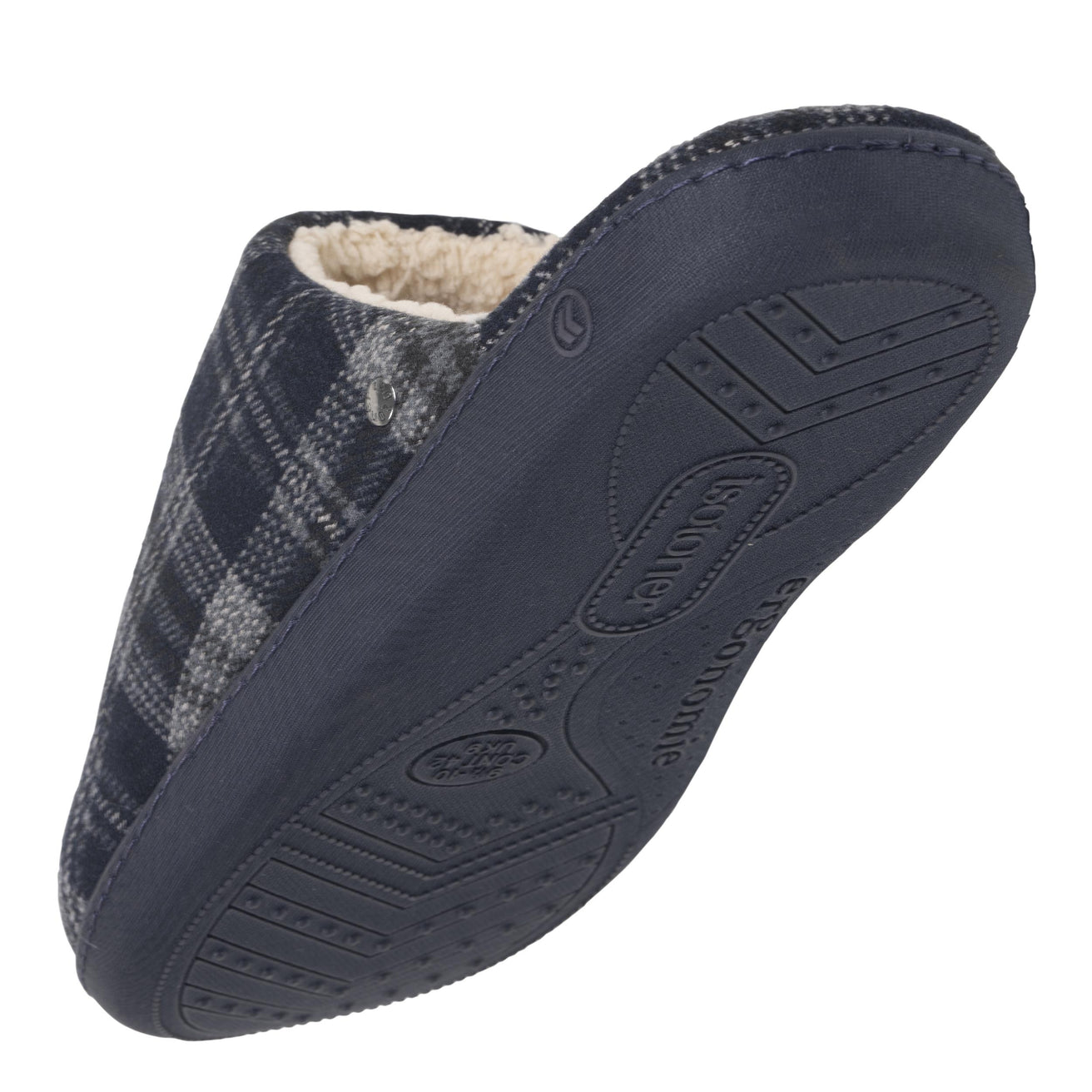 Zapatillas de casa chinelas Hombre Tartán marino