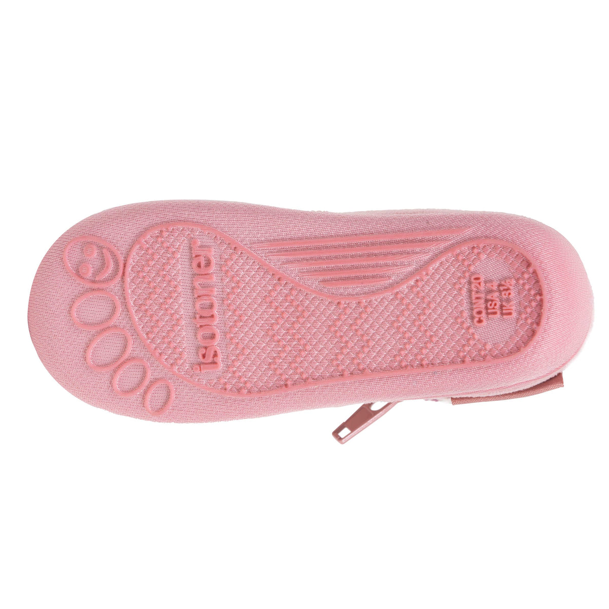Chaussons Bottillons zip Bébé Rose Léopard