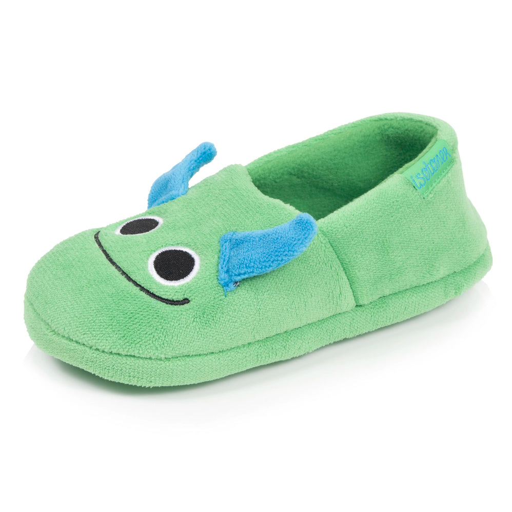 Zapatillas de casa Slipper Niños micro-esponja Verde - Isotoner