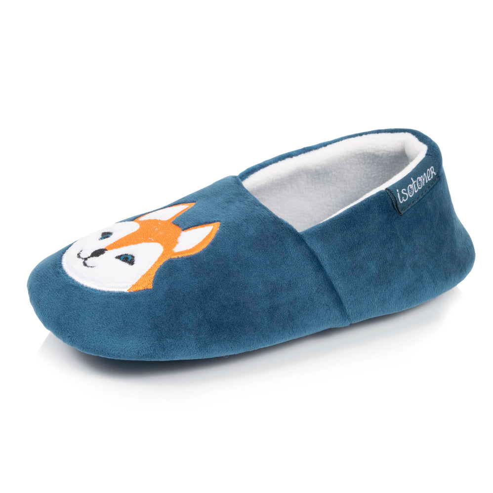 Zapatillas de casa Slipper Niños terciopelo Azul - Isotoner