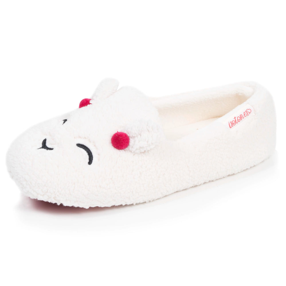 Zapatillas de casa Slippers Mujer sherpa lama Marfíl - Isotoner