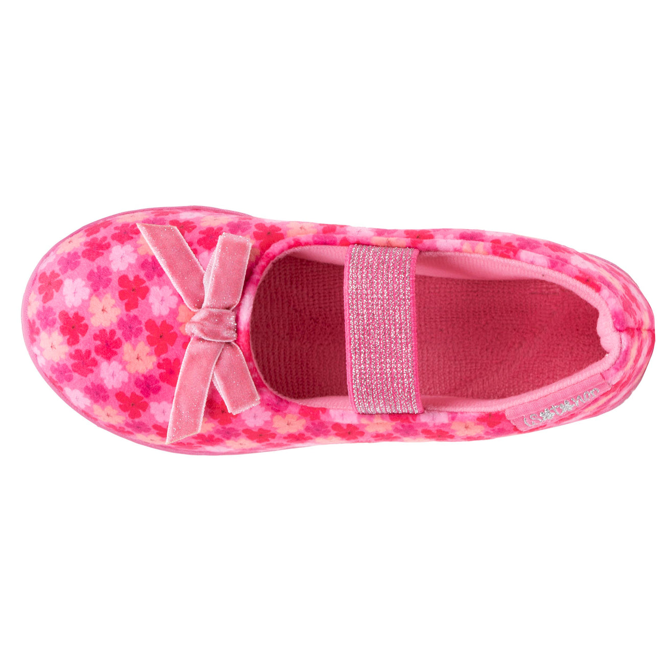 Chaussons ballerines Enfant Fleurs rose