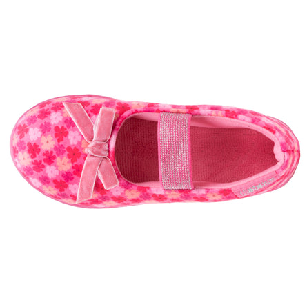Chaussons ballerines Enfant Fleurs rose - Isotoner