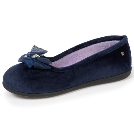 Chaussons ballerines Femme Bleu marine - Isotoner