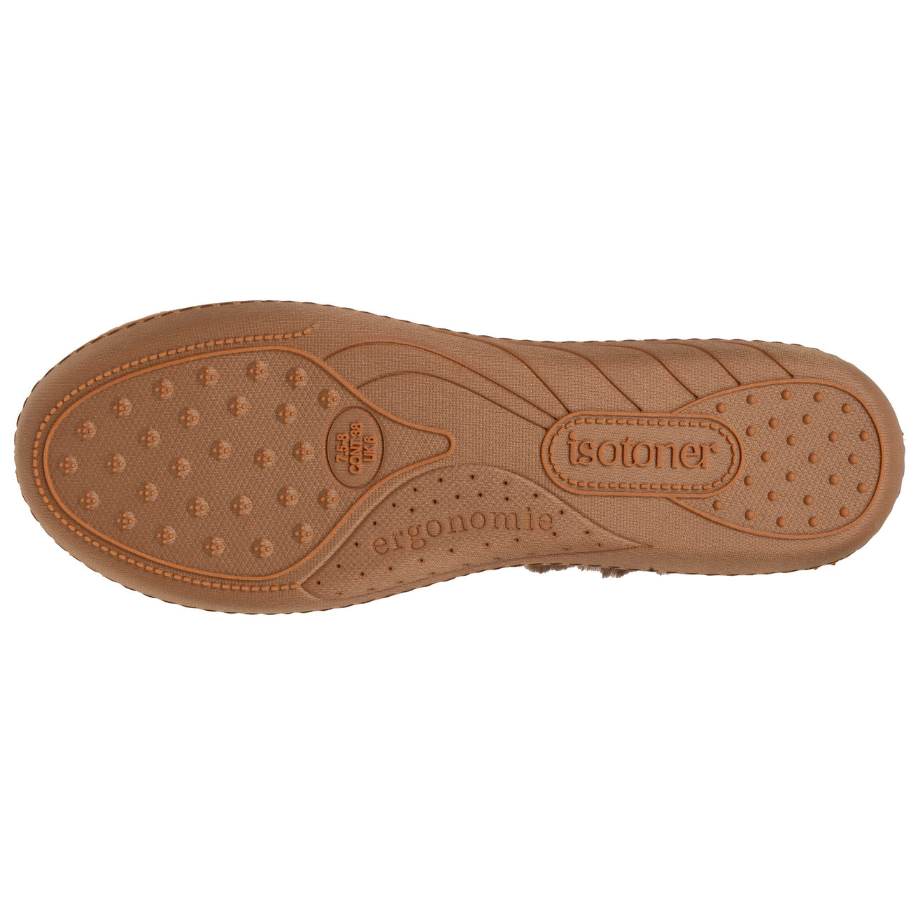 Chaussons ballerines Femme Camel Brillants