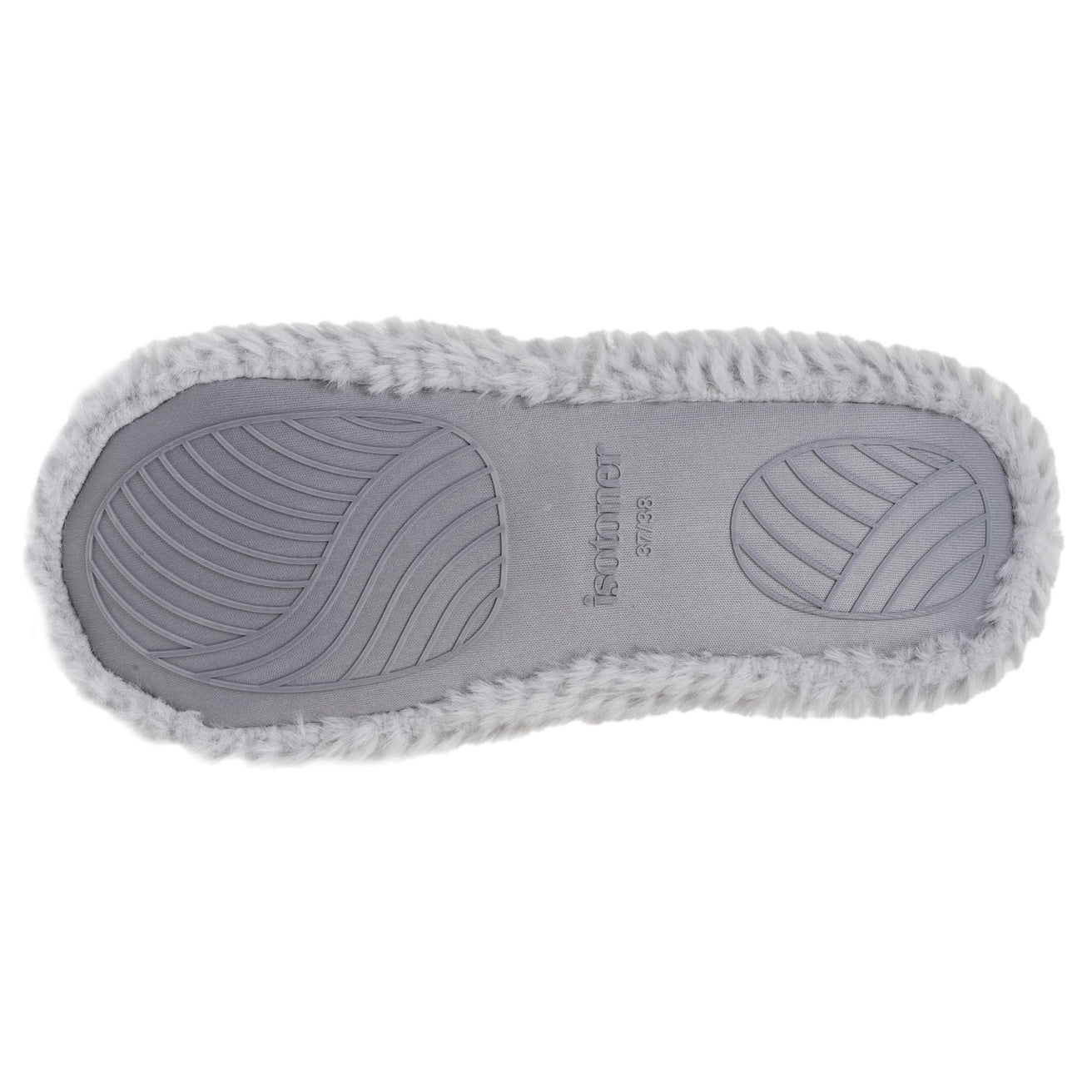 Chaussons ballerines Femme Chat Gris texturé