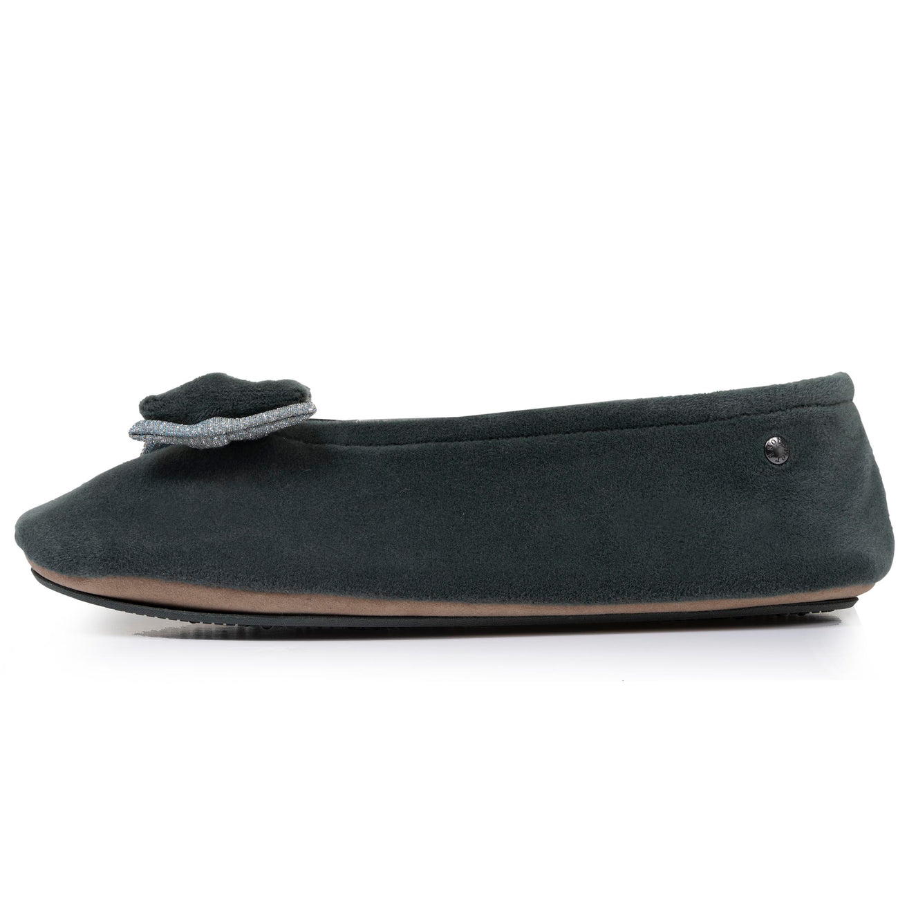 Chaussons ballerines Femme Double nœud Sauge
