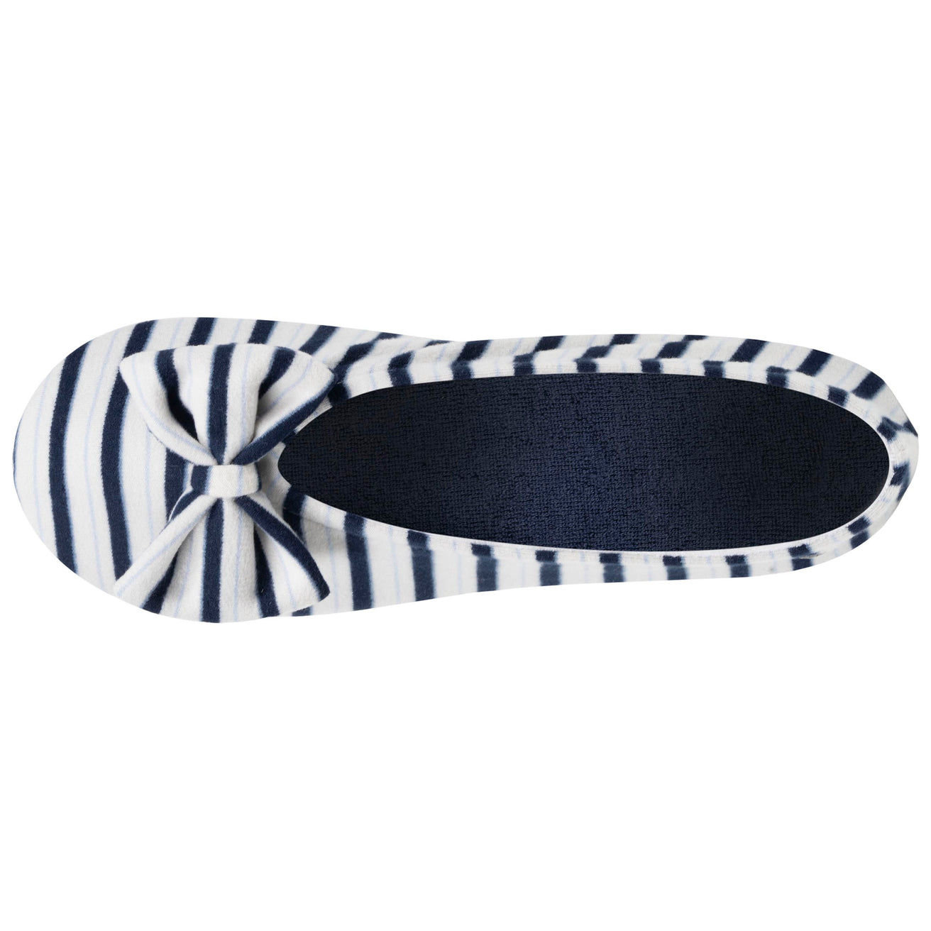 Zapatillas de casa bailarinas Mujer Lazo Rayas Azul