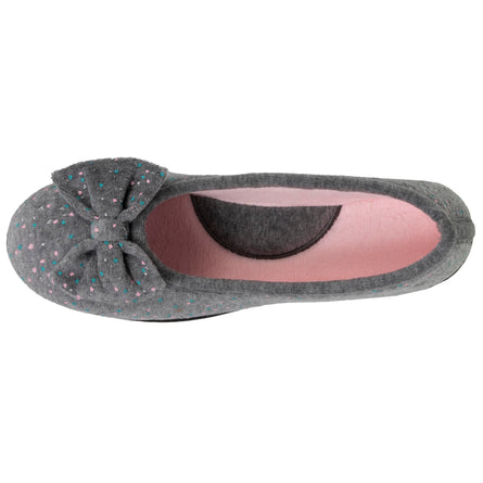 Chaussons ballerines Femme Gris chiné clair - Isotoner