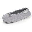 Chaussons ballerines Femme Gris nœud satiné