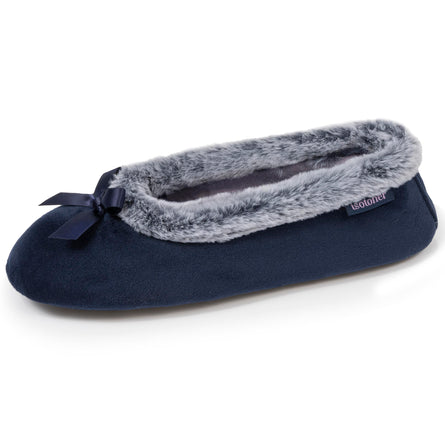 Chaussons ballerines Femme Marine - Isotoner