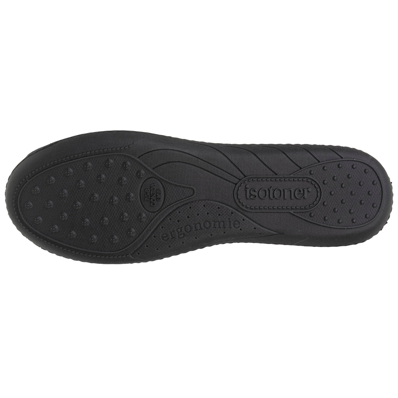Chaussons ballerines Femme Noir beige