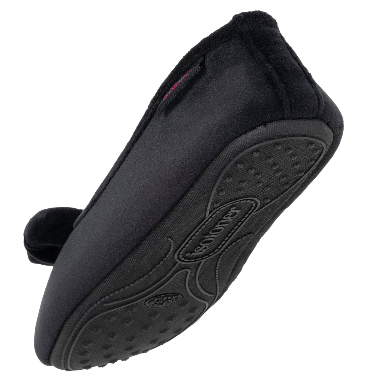 Chaussons ballerines Femme Noir carreaux rouges