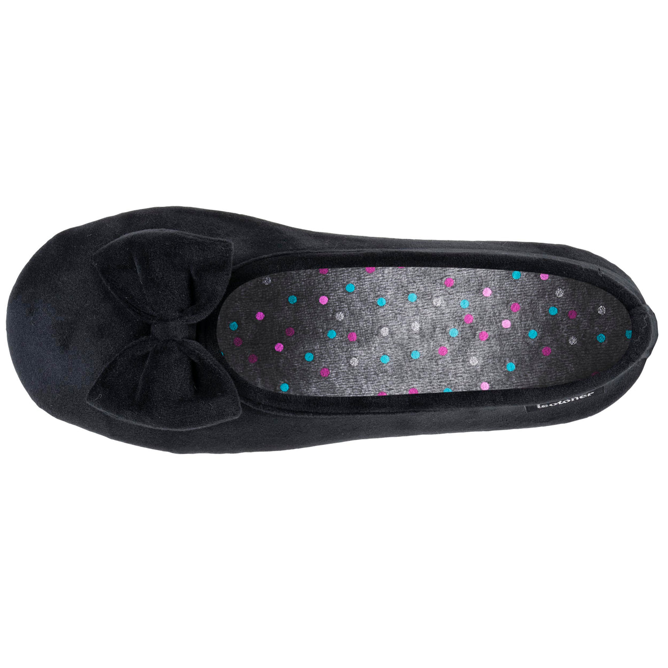Zapatillas de casa Mujer Negro interior de lunares