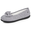 Zapatillas de casa Bailarinas Mujer Lazo irisado Gris