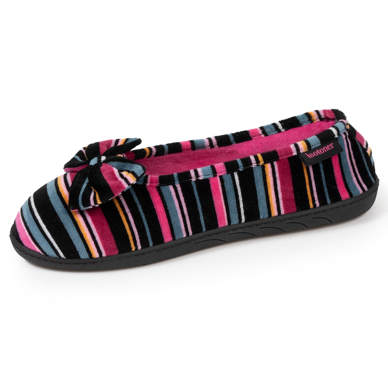 Chaussons ballerines Femme Rayures Roses