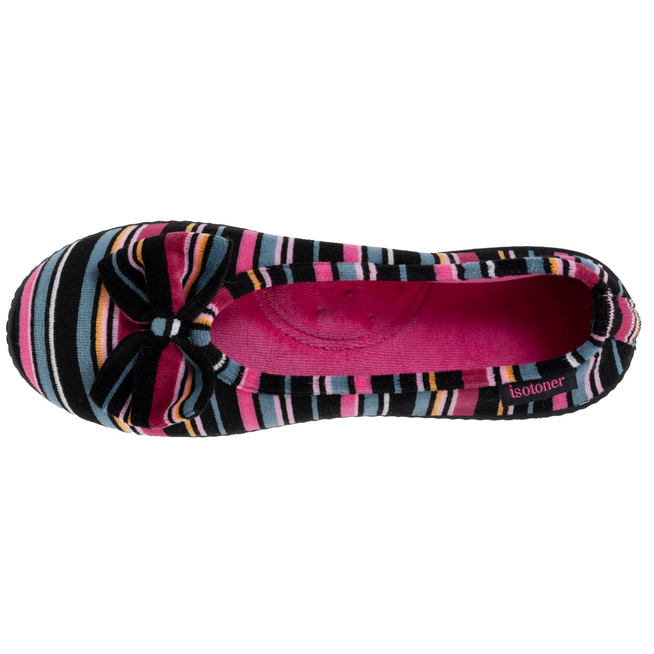 Chaussons ballerines Femme Rayures Roses